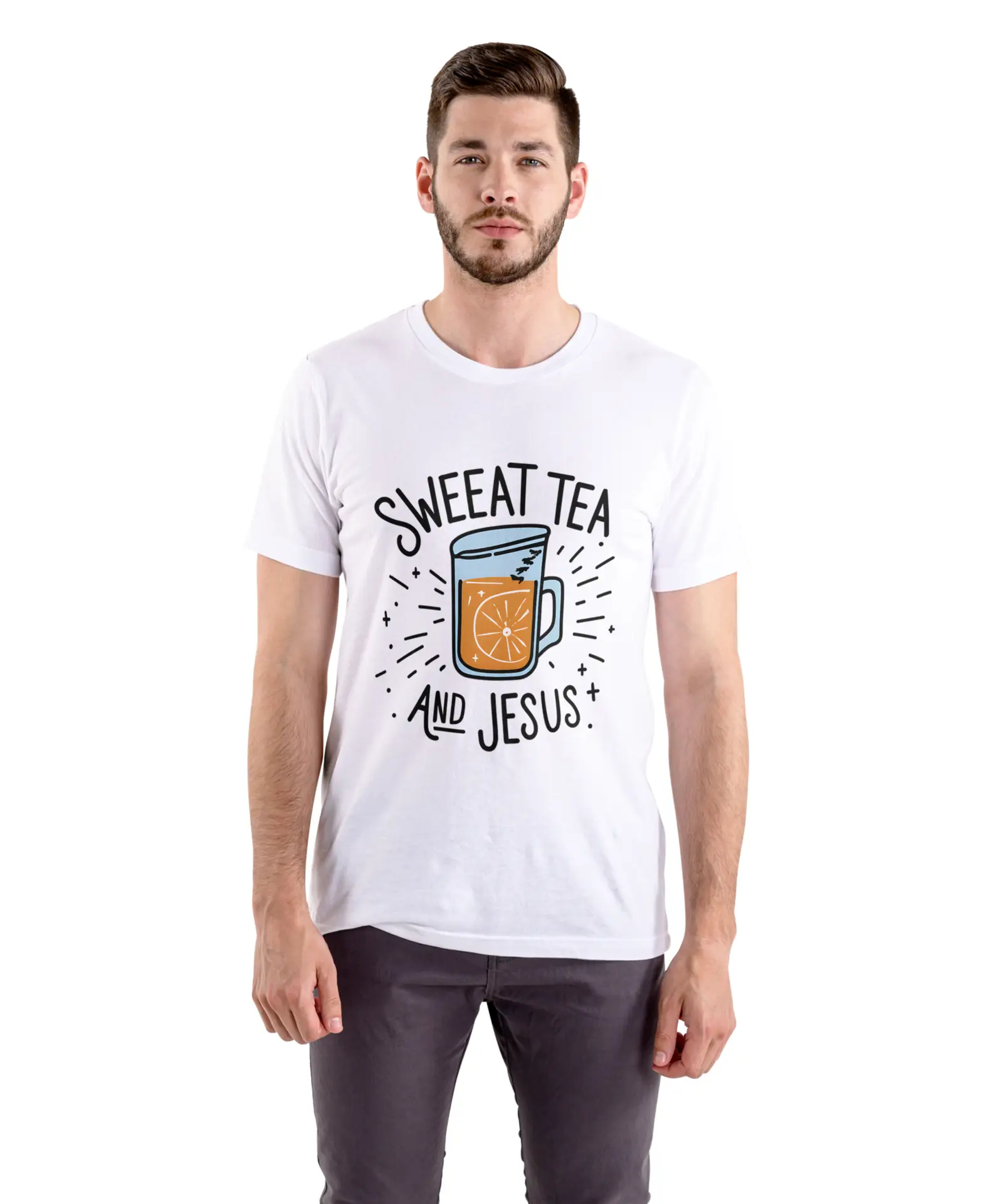 Funny orange juice pun t-shirt design on unisex Supima cotton tee