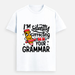 Cute pencil and pen cartoon Supima cotton t-shirt for students in India