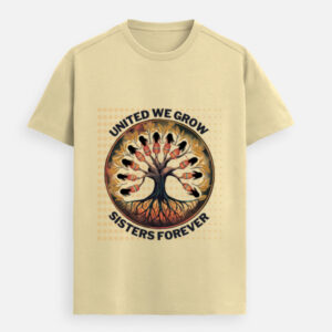 United We Grow Sisters Forever Tree of Life boho t-shirt design