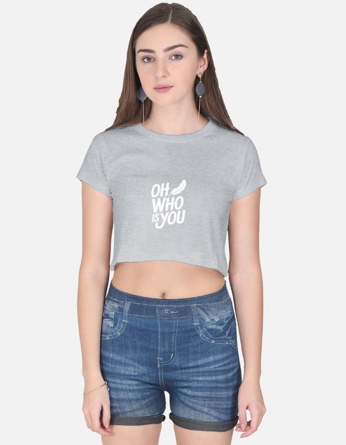 Sassy 'Oh Who Is You' Crop Top for Women | Trendy Maharashtra College Fashion at tnextgenclothing.store - Image 3