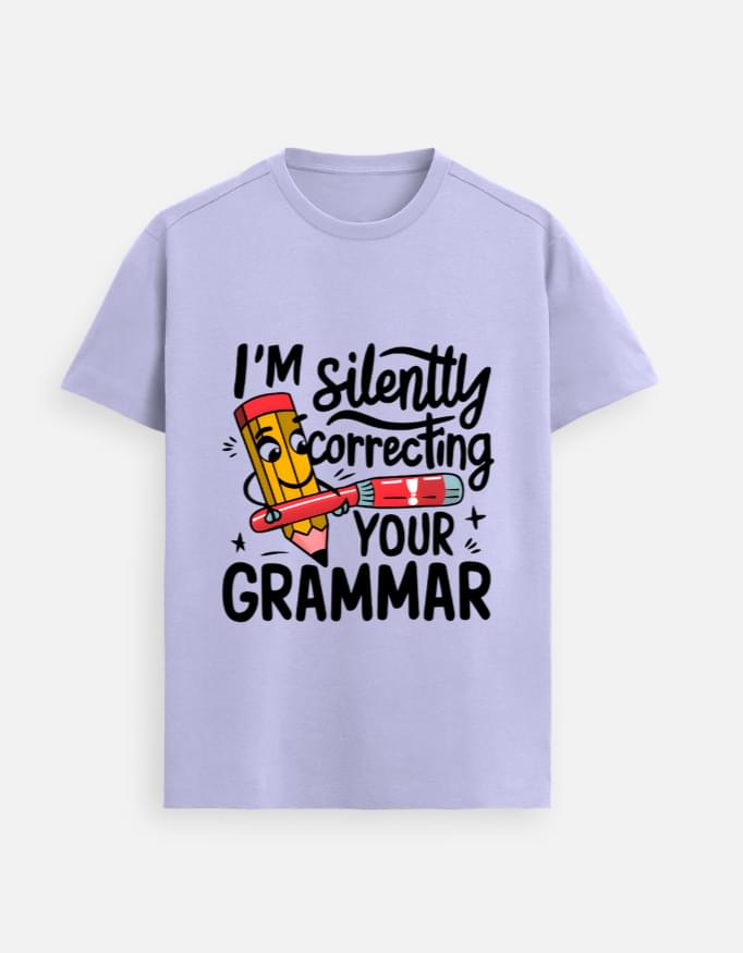 Cute pencil and pen cartoon Supima cotton t-shirt for students in India